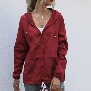 New with tags red women’s Pendleton raincoat